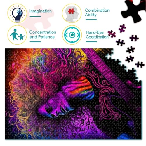 Juegos para Adultos Puzzle Músico Pop Juego de Rompecabezas de 1000 Piezas Rompecabezas de Madera para niños Niños Niñas IQ Challenge Juegos de Rompecabezas Tamaño (50x75cm)