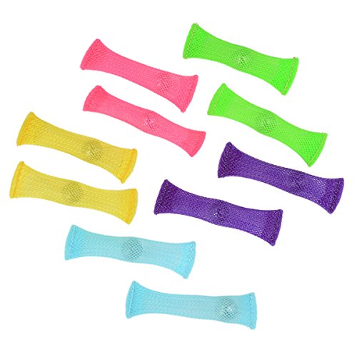 Juguetes Fidget para los Dedos (Paquete de 10, 5 Colores) Juguete para aliviar el estrés, Mejorar el Enfoque, Fidgets con canica Interna, calmantes para niños y Adultos, ayudada con el TDAH, Add, TOC