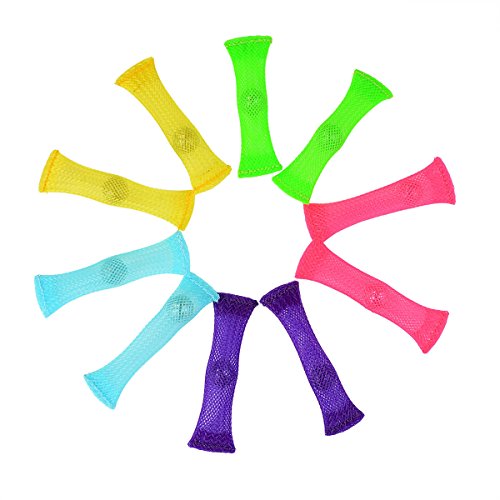 Juguetes Fidget para los Dedos (Paquete de 10, 5 Colores) Juguete para aliviar el estrés, Mejorar el Enfoque, Fidgets con canica Interna, calmantes para niños y Adultos, ayudada con el TDAH, Add, TOC