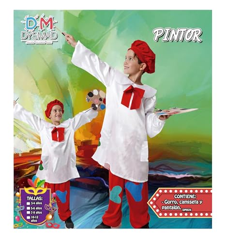 Juguetutto - Disfraz Pintor para niña y niño (5-6 años)