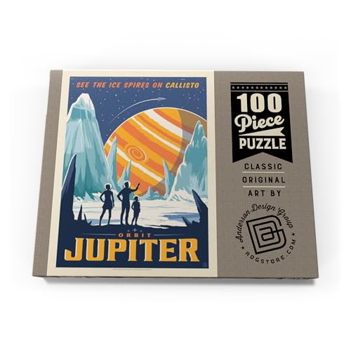 Júpiter: Picos De Hielo De Calisto, Cartel Antiguo - Premium 100 Piezas Puzzles - Colección Especial MyPuzzle de Anderson Design Group