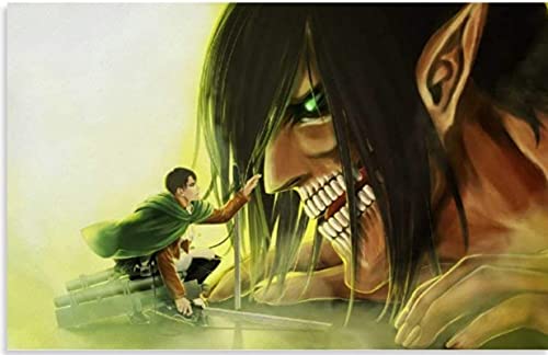 JYSHC Jigsaw Puzzle 1000 Piezas Anime Attack On Titan Levi Eren Titan Carteles De Madera Juguetes para Niños Juego De Descompresión Gt366Kp