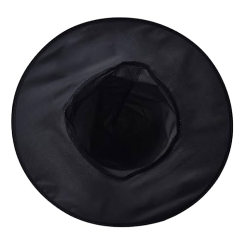 KGDUYC Sombreros para Adultos,Sombrero de Bruja con Lazo para Mujer, Gasa Morada, Sombrero de Bruja de Halloween, Carnaval de Halloween para Mujeres Adultas (Negro)