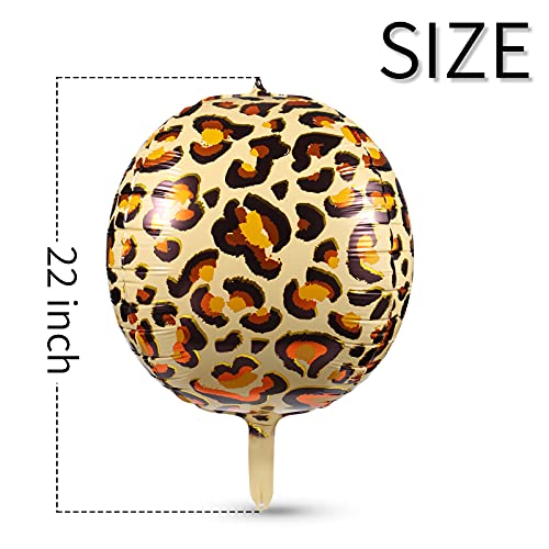 KINBOM 6 Piezas 56 cm Globos Leopardo Globos Guepardo 4D Foil Animal Globo para Zoo Jungle Kindergarten Cumpleaños Animal tema Fiesta Decoración Suministros