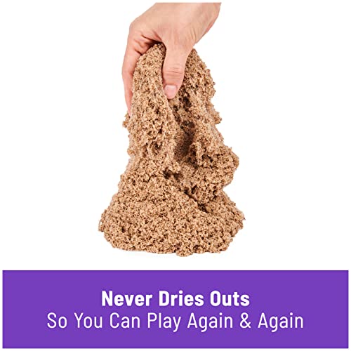 Kinetic Sand 2,5 kg. Arena cinética mágica original de Suecia, color marrón natural, conocida en jardines de infancia, ideal para juegos creativos en interiores, para niños a partir de 3 años