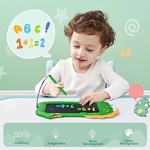 Kizmyee Tableta de Escritura LCD 8,5 Pulgadas para niños, Tablero de Dibujo Electrónico, Pizarra Infantil Juguetes de Dinosaurio Regalo de Cumpleaños para Niñas y Niños de 3 4 5 6 7 Años Regalos