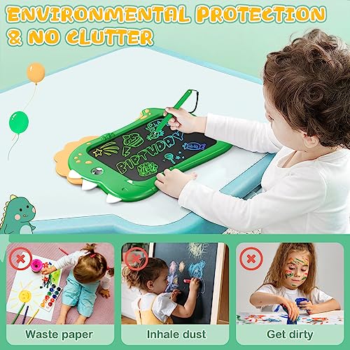 Kizmyee Tableta de Escritura LCD 8,5 Pulgadas para niños, Tablero de Dibujo Electrónico, Pizarra Infantil Juguetes de Dinosaurio Regalo de Cumpleaños para Niñas y Niños de 3 4 5 6 7 Años Regalos