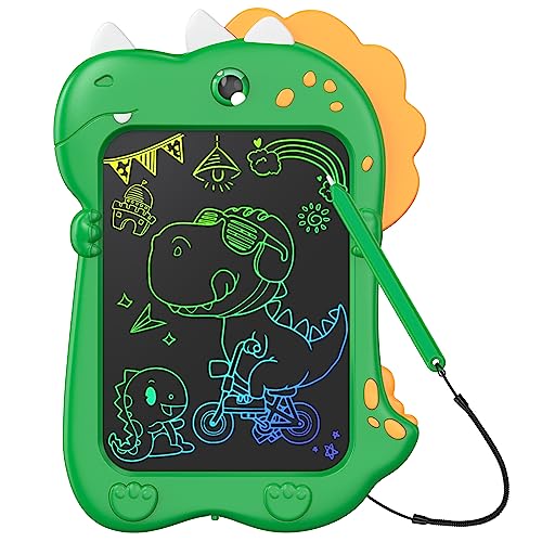 Kizmyee Tableta de Escritura LCD 8,5 Pulgadas para niños, Tablero de Dibujo Electrónico, Pizarra Infantil Juguetes de Dinosaurio Regalo de Cumpleaños para Niñas y Niños de 3 4 5 6 7 Años Regalos