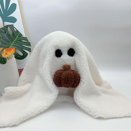 KSKE Linda Almohada de Felpa fantasmal de Halloween para decoración del hogar y Juguete Suave y exprimible para niños y Adultos