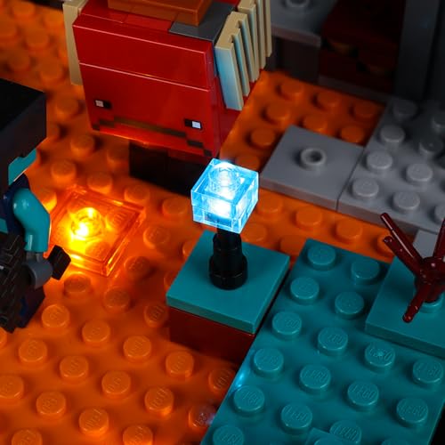 Kyglaring Kit de iluminación LED (sin Modelo) - Compatible con el Juego de Bloques de construcción Lego-21185 Minecraft The Nether Bastion - Sólo Leds Sin Juego de Ladrillos(Versión clásica)