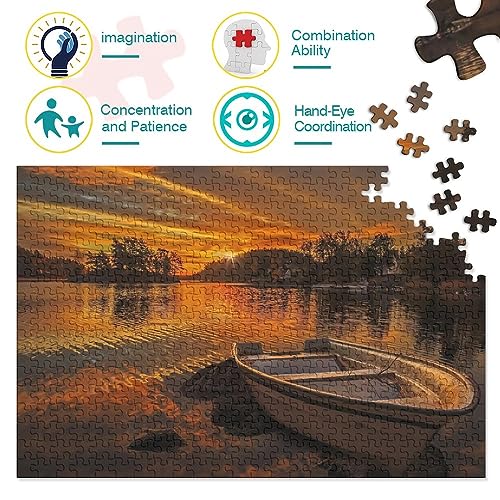 Lago guzhou Puzzle 1000 Piezas Dificultad Infernal Un Mundo único Puzzle Adultos Rompecabezas Decoración del Hogar Juego Familiar Gift Educational Game Brain Teaser 1000pcs (75x50cm)