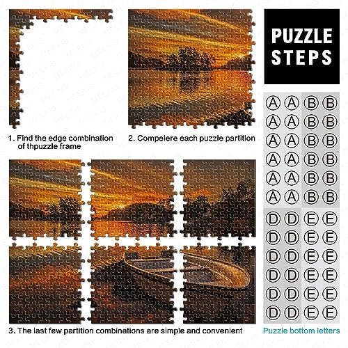 Lago guzhou Puzzle 1000 Piezas Dificultad Infernal Un Mundo único Puzzle Adultos Rompecabezas Decoración del Hogar Juego Familiar Gift Educational Game Brain Teaser 1000pcs (75x50cm)