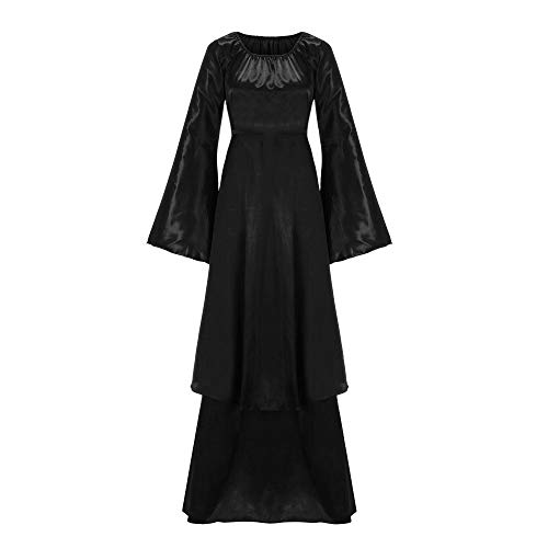 Laonajkd Vestido Medieval Mujer Vestido Vintage Gótico para Mujer Disfraz para Halloween Mujer Disfraz Cosplay Mujer Disfraz Edad Media Disfraces para Adultos Juego de Rol,Drama