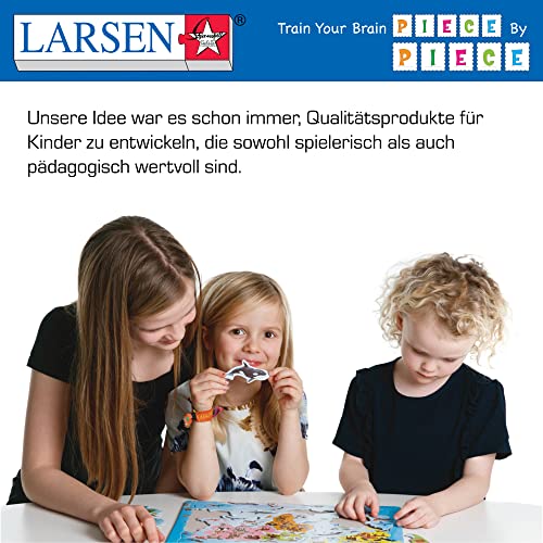 Larsen A11 Mapa Político de Alemania, edición en Alemán, Puzzle de Marco con 70 Piezas