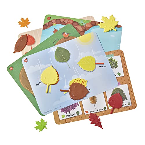 Learning Resources Juego de Actividades matemáticas con Hojas sensoriales, Juego de Patrones, de Formas, clasificación y conteo, Tarjetas de Juego de Bloques geométricos, fichas de matemáticas, 3+