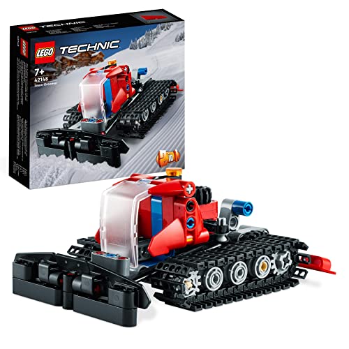 LEGO 42148 Technic Máquina Pisanieves de Invierno o Moto de Nieve, Maqueta de Vehículo 2en1, Juguete de Aprendizaje Niños y Niñas de 7 Años o Más, Idea de Regalo