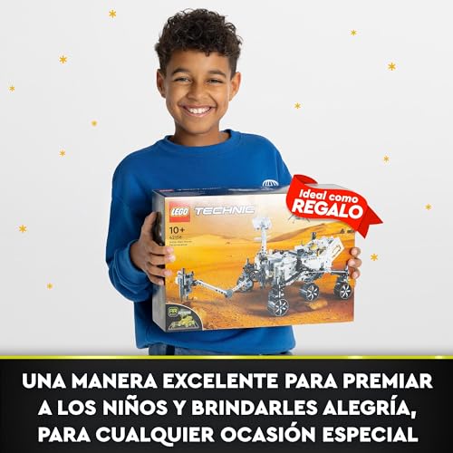 LEGO 42158 Technic NASA Mars Rover Perseverance, Juego del Espacio con Experiencia App AR, Juguete de Construcción Ciencia e Ingeniería de Vehículos, Regalo de Reyes para Niños y Niñas de 10 Años