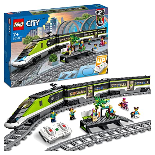 LEGO 60337 City Tren de Pasajeros de Alta Velocidad, Juguete, Vehículo Teledirigido para Niños de 7 Años o Más con Luces y Vías & 75347 Star Wars TM Bombardero Tie, Maqueta de Caza Estelar