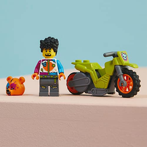 LEGO 60356 City Stuntz Moto Acrobática: Oso, Juguete con Retrofricción para Hacer Saltos y Acrobacias, Jugar a Las Carreras, Detalle de Cumpleaños