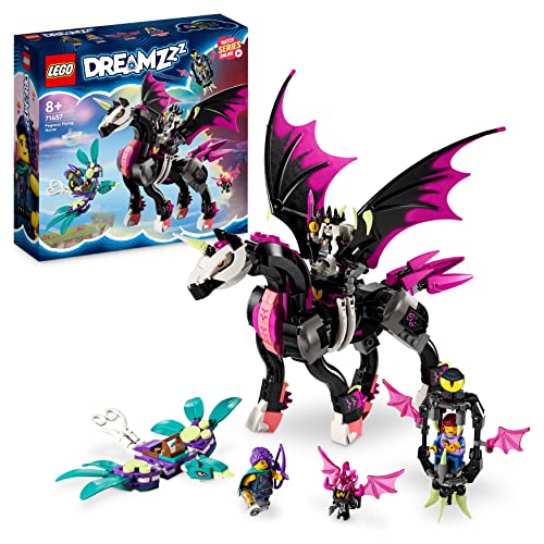 LEGO 71457 DREAMZzz Caballo Volador Pegaso Juguete para Construir una Criatura Fantástica de Dos Maneras Diferentes. Incluye Minifiguras de Zoey, Nova y el Rey de Las Pesadillas de la Serie de TV