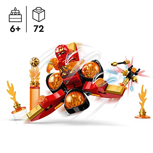 LEGO 71777 Ninjago Spinjitzu Flip el Poder del Dragón de Kai, Juguete Ninja Coleccionable para Niños y Niñas a Partir de 6 años para Realizar Trucos, con la Minifigura de Kai, Idea de Regalo Pequeño