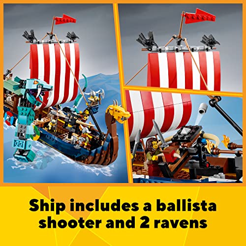 Lego Creator 3 en 1 31132 El Barco Vikingo y la Serpiente de Midgard