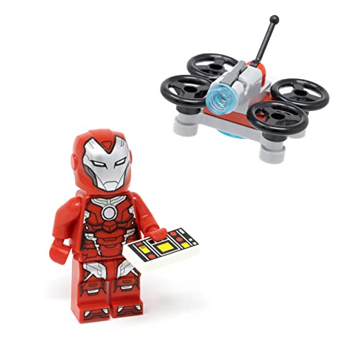 LEGO Marvel Super Heroes: Avengers: Iron Rescue Minifigura (Pepper Potts) en armadura roja con dron