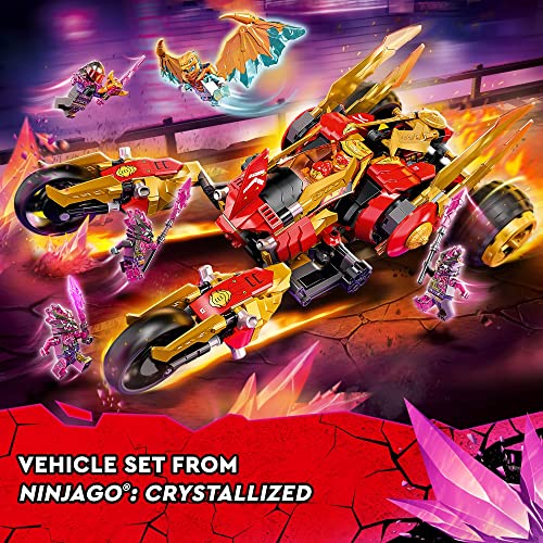 LEGO NINJAGO Kai's Golden Dragon Raider 71773 Juego de juguetes de construcción Ninja para niños, niñas y niños a partir de 8 años (624 piezas)