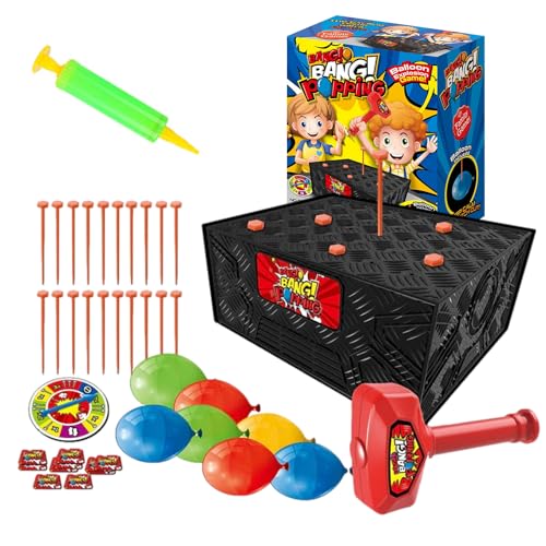 Leryveo Juego de Golpear un Globo | 2024 Nuevo Juego de Globos Blast de Box | Divertido Juego de Mesa para Fiestas | Wack a Popping Balloons Juguetes educativos Juegos Familiares para Adultos y niños