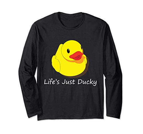 Life's Just Ducky Rubber Cute Duck Gift Manga Larga