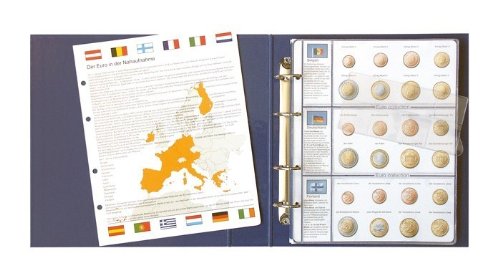 Lindner 8450 Álbum pre-impreso colección Euro: Juegos monedas Euro para todos Países UE