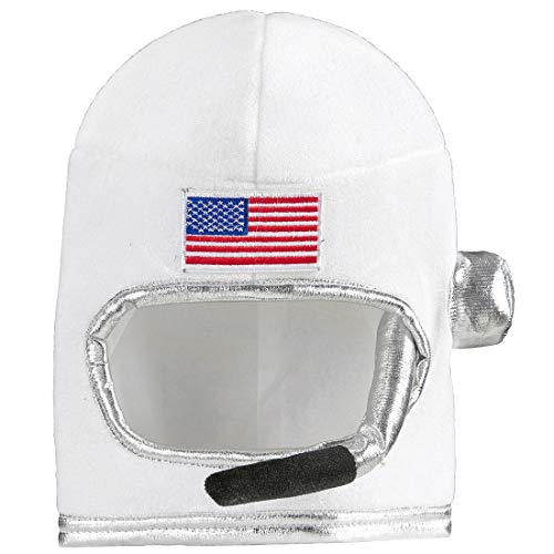 Lindo casco de astronauta USA para niños - Blanco - Extraordinario accesorio disfraz para disfraz armable NASA aterrizaje en la Luna - Incomparable para festivales infantiles y fiesta de disfraces