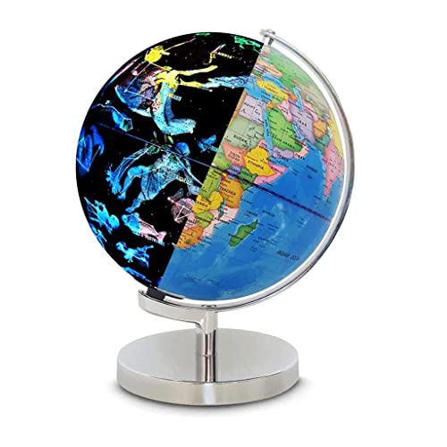 LIOONS Globo del Mundo Iluminado, Globo Educativo Interactivo en inglés, Globos geográficos para el Aprendizaje en el Aula, Regalos de Negocios