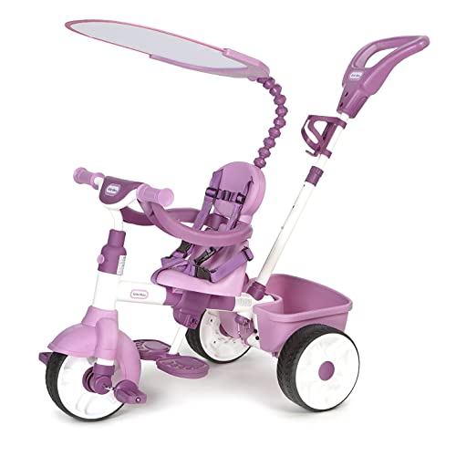 Little Tikes Triciclo 4 en 1 Edición Básica - Triciclo de Tres Ruedas para Niños Pequeños - Edades de 9 Meses a 3 Años - Juego Activo Todo el Día - Rosa