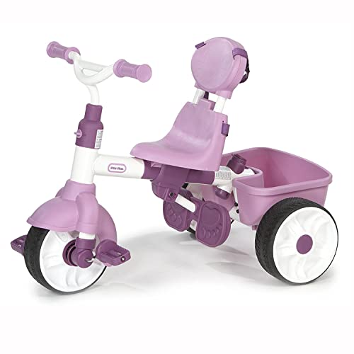 Little Tikes Triciclo 4 en 1 Edición Básica - Triciclo de Tres Ruedas para Niños Pequeños - Edades de 9 Meses a 3 Años - Juego Activo Todo el Día - Rosa