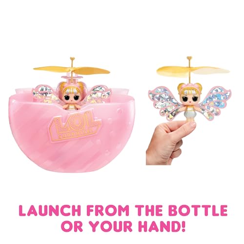 L.O.L. Surprise! Magic Flyers - Sky Starling - Muñeca voladora que se guía con la mano - coleccionable con unboxing en botella táctil - óptima para niñas a partir de 6 años