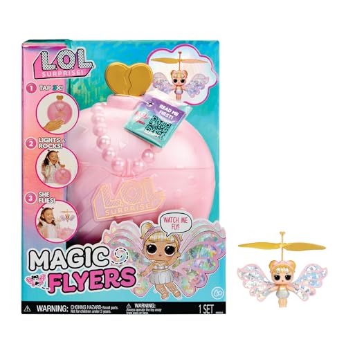 L.O.L. Surprise! Magic Flyers - Sky Starling - Muñeca voladora que se guía con la mano - coleccionable con unboxing en botella táctil - óptima para niñas a partir de 6 años