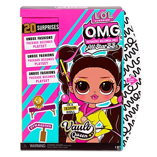 L.O.L. Surprise! OMG Sports CHEER DIVA - Muñeca de moda gimnasia artística - Con 20 sorpresas - Incluye ropa, accesorios y más - Coleccionable - Para niños a partir de 3 años