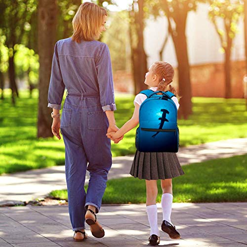 LORVIES - Mochila de hombro con cabeza de martillo festoneada de tiburones para la escuela, estudiantes y viajes