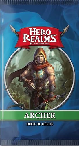 Lote Hero Realms 5 Decks De Héroes: Brujo, Guerrero, Arquero, Ladrón y Clerc versión francesa + 1 abrebotellas Blumie (5 Heros)