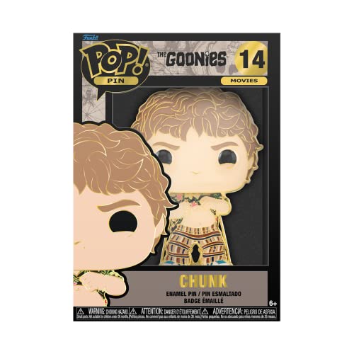 Loungefly Funko POP! Pin De Esmalte De Esmalte Grande GOONIES: CHUNK - Mikey - The Goonies Pin De Esmalte - Broche Imperdible Coleccionable - Para Mochilas & Bolsas - Idea Para Regalo - Fans De Movies