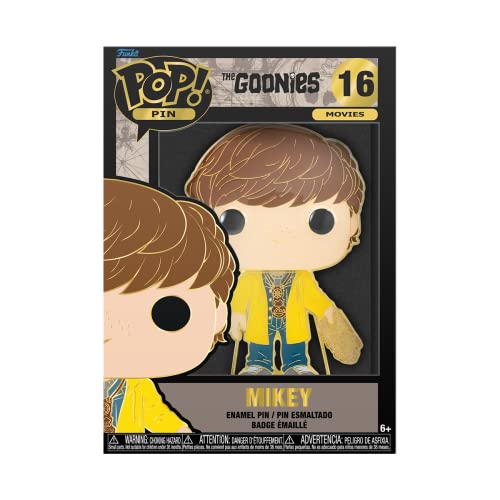 Loungefly Funko POP! Pin De Esmalte De Esmalte Grande GOONIES: MIKEY - Chunk - The Goonies Pin De Esmalte - Broche Imperdible Coleccionable - Para Mochilas & Bolsas - Idea Para Regalo - Fans De Movies