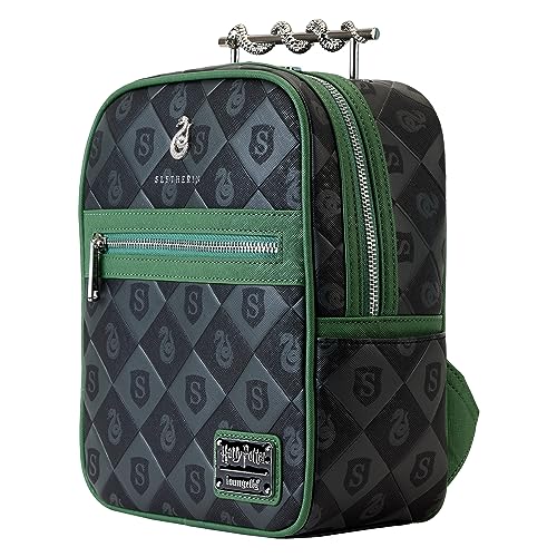 Loungefly - Harry Potter Slytherin Serpiente de Metal Mini Mochila - Amazon Exclusivo - Monísima Bolsa Coleccionable - Idea para Regalo - Merchandise Oficial - para Niños, Niñas, Hombres y Mujeres