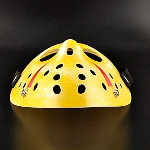 Lovelegis Máscara de monstruo Jason - Carnaval - Película de terror - Vorhees - Halloween - Portero - Hockey - Idea de regalo, amarillo, Talla única