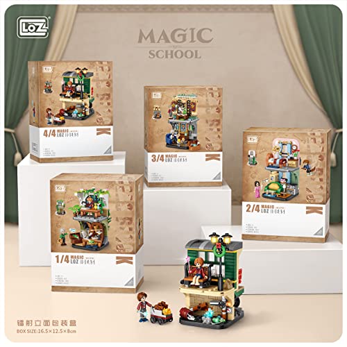 LOZ Building Blocks Educational Toy Magical Architecture Magic Academy with Professor Student and Magic Potion Houses Model Building