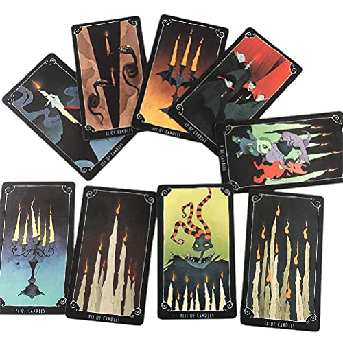 Lubudup Tarot Cards, La Pesadilla Antes de Navidad Tarot Deck y Consejero Deck con 48/78 cartas para la reunión de amigos de la familia/adivinación Futuro