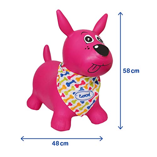 Ludi 2777 - Rose Mon Chien Sauteur Cachorro inflable, Rosa