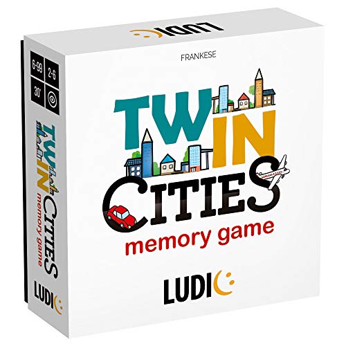 Ludic Twin Cities Juego De Memoria Mu27545 Juego De Sociedad para La Familia De 2-6 Jugadores Made In Italy