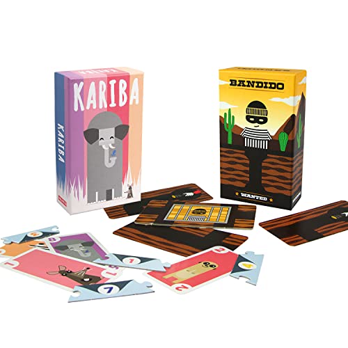 Ludilo - Bandido + Kariba | Juegos De Mesa Niños 6 Años | Juegos Educativos 6 Años | Juegos De Cartas para Niños | Juegos Reunidos 1 A 4 Jugadores