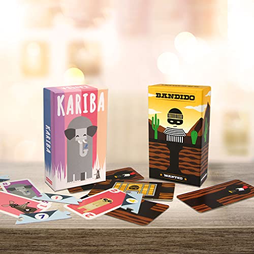 Ludilo - Bandido + Kariba | Juegos De Mesa Niños 6 Años | Juegos Educativos 6 Años | Juegos De Cartas para Niños | Juegos Reunidos 1 A 4 Jugadores